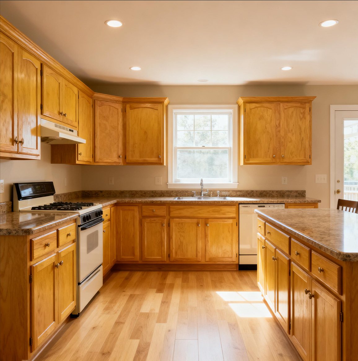 Kitchen cabinets, before